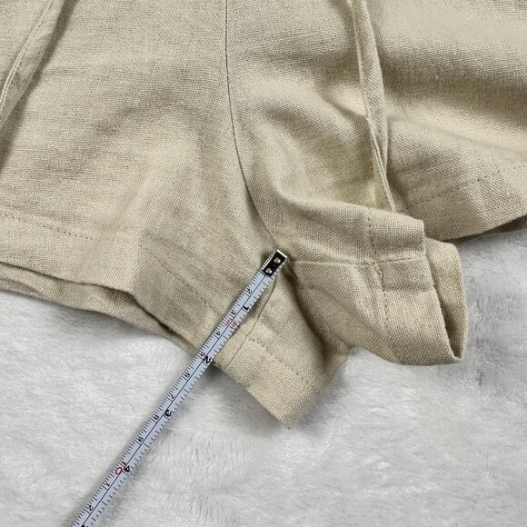 Zara Women’s LINEN BLEND SHORTS Sand Size XS Bohocore - Picture 8 of 12